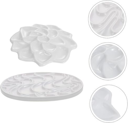 DOITOOL 2pcs Art Paint Box Watercolor Mixing Palette Practical Paint Plate for Artists Students Boys and Girls Lightweight Material in Saudi Arabia
