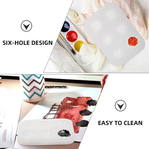 Osaladi 3pcs لوحة الطلاء السيليكون لوحة ألوان مائية علبة فارغة خلط صينية لعشاق DIY الحرفية in Kuwait