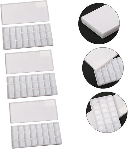 Homsfou 3pcs Box Box Watercolor Pigment Box لوحة خلط متين للفنان in Saudi Arabia