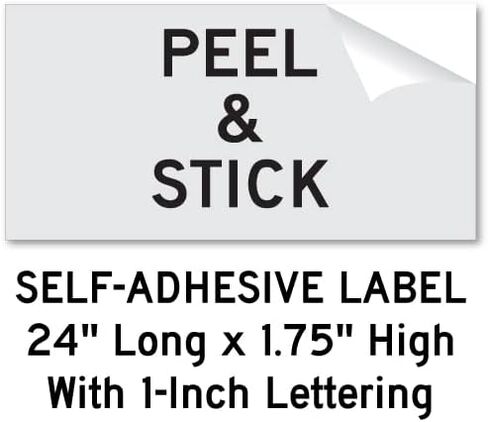 Peel and Stick Label - هذا الباب ليبقى غير مقفل عندما يتم احتلال هذه المساحة - 24 × 1.75 - غير عاكسة | مادة الفينيل البيضاء in Kuwait