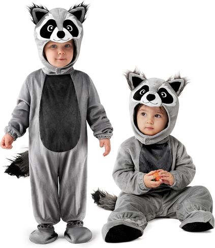 Spooktacular Creations Halloween Baby Raccoon Costume, Toddler Raccoon Costume for Infant Kids Unisex Halloween Cosplay in Saudi Arabia