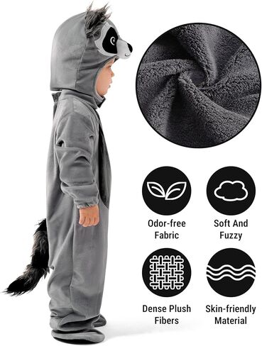 Spooktacular Creations Halloween Baby Raccoon Costume, Toddler Raccoon Costume for Infant Kids Unisex Halloween Cosplay in Saudi Arabia