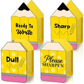 gisgfim 4 Pcs Pencil Shaped Holder Sharp and Dull Pencil Holder Wooden Dispenser Pencils Storage Organizer Container for Back to School Teachers Classroom Office Desk Management Organization in Kuwait