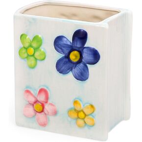 Book Vase Flower Pencil Cup Pen Holder For Office Desk Decorative Books Pink Flower Vase Cute Toothbrush Holders Home Decor Teacher Book Gifts for Women Small Makeup Brushes Holder in Kuwait