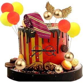 Wizard Cake Decorations, Wizard Cake Topper, Cupcake Decorations with Mini Balls, Magical School Birthday Cake Topper for Kids Boys Girls Friends Birthday Party Supplies in Saudi Arabia