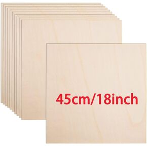 4 Pack Basswood Sheets for Crafts-18 x 18 Inch- 4mm Thick Plywood Sheets with Smooth Surfaces-Unfinished Squares Wood Boards for Laser Cutting, Wood Burning, Architectural Models, Staining in Saudi Arabia