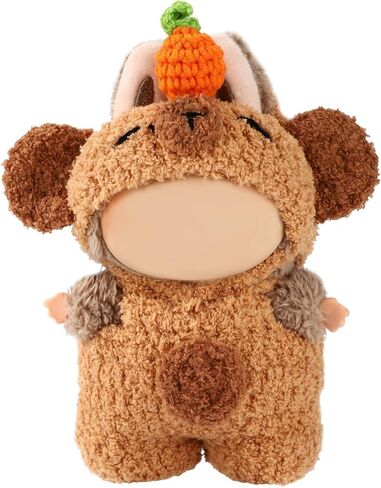 17cm Doll Clothes Set, Handmade Capybara Outfit for Dolls Include Pants Hat Cartoon Designer Accessories for 15cm & 17cm Toy Figure Decoration (Khaki) in Saudi Arabia