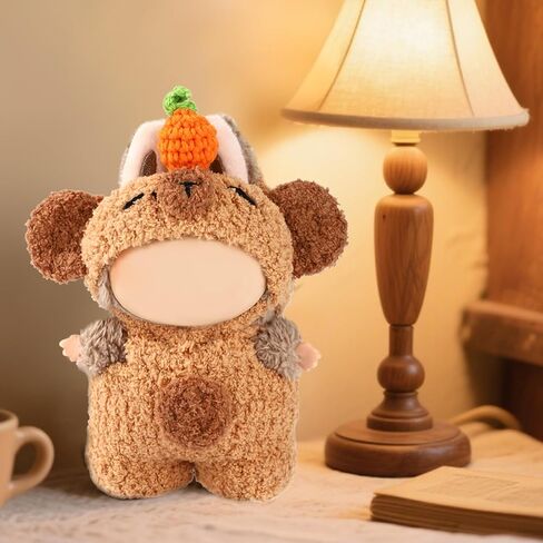 17cm Doll Clothes Set, Handmade Capybara Outfit for Dolls Include Pants Hat Cartoon Designer Accessories for 15cm & 17cm Toy Figure Decoration (Khaki) in Saudi Arabia