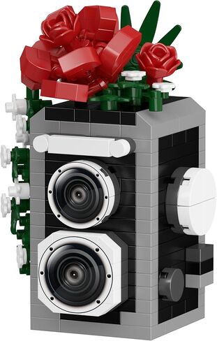 COSMOS CUTE FLOWER CAMERA Series Mini Building Toy Bricks Micro Blocks Kit Miniature Toys مثالية لسطح مكتب ديكور المنزل in Kuwait