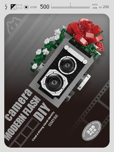 COSMOS CUTE FLOWER CAMERA Series Mini Building Toy Bricks Micro Blocks Kit Miniature Toys مثالية لسطح مكتب ديكور المنزل in Kuwait