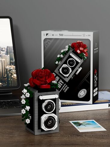 COSMOS CUTE FLOWER CAMERA Series Mini Building Toy Bricks Micro Blocks Kit Miniature Toys مثالية لسطح مكتب ديكور المنزل in Kuwait