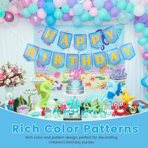 Yellow Cartoon Birthday Party Decorations Sponge Pre Strung Cartoon Banner Sign Yellow and Blue Happy Birthday Banner Seabed Flower for Seaside Sponge Fans Party Decor Photo Backdrop Supplies in Saudi Arabia