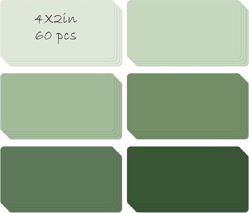 60pcs 4 × 2 بوصة محو الجفاف الملصقات المغناطيسية المريمية الخضراء الاسم القابلة لإعادة الاستخدام مغناطيس ملصقات الملصقات المغناطيسية للمدرسة على رف خزانة الملابس البيضاء in Saudi Arabia