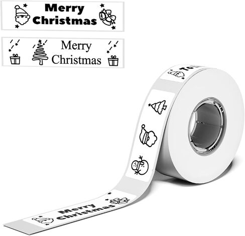 Phomemo D30 Label Tape Color Holographic, Black on Silver Rainbow Thermal Printer Sticker Labels Paper Self-Adhesive Label Maker Tape, 12 x 40 mm (0.47 x 1.57 Inch) 100 Tapes/Roll, 1-Roll in Saudi Arabia
