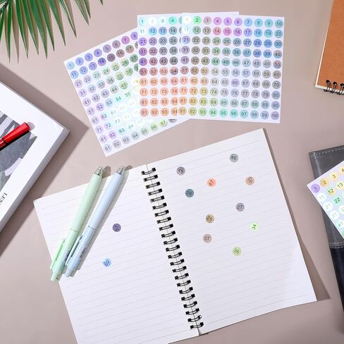 10 PCS 0.4 "ملصقات الأرقام 1-100 ملصقات رقم مضاد للماء ملصقات أرقام مستديرة ملصقات أرقام صغيرة ذاتية in Kuwait