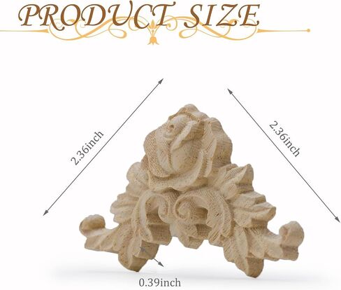 32PCS Wood Appliques and Onlays Wood Appliques for Furniture Decorative Wooden DIY Carved Onlay for Bed Door Cabinet Wardrobe Furniture Fireplaces Roman Column cabinetry (32PCS) in Saudi Arabia