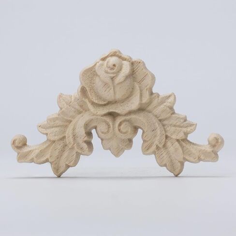 32PCS Wood Appliques and Onlays Wood Appliques for Furniture Decorative Wooden DIY Carved Onlay for Bed Door Cabinet Wardrobe Furniture Fireplaces Roman Column cabinetry (32PCS) in Saudi Arabia