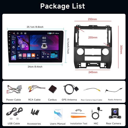 [6G+128G] 8-Core Car Radio for Ford Escape Kuga 2007-2012/ Mazda Tribute Android Car Stereo with Bluetooth, Hodozzy 9 Inch Touch Screen Radio with Wireless Carplay Android Auto,WiFi, FM RDS Camera in Saudi Arabia