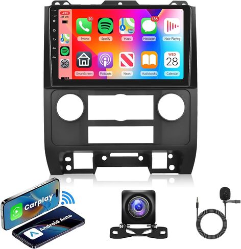 [6G+128G] 8-Core Car Radio for Ford Escape Kuga 2007-2012/ Mazda Tribute Android Car Stereo with Bluetooth, Hodozzy 9 Inch Touch Screen Radio with Wireless Carplay Android Auto,WiFi, FM RDS Camera in Saudi Arabia
