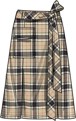 Simplicity SS3005W2 Women's Knee or Calf Length Skirts Sewing Pattern Packet, Design Code S3005, Sizes 20W-22W-24W-26W-28W, Multicolor in Saudi Arabia