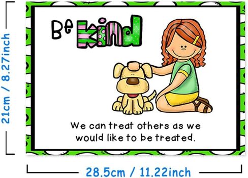 Richardy 9 PCS A4 Size Rules Rules Posters Decorations Behavior Schools Schools Pelebs Heabits Heabits Malle in Kuwait