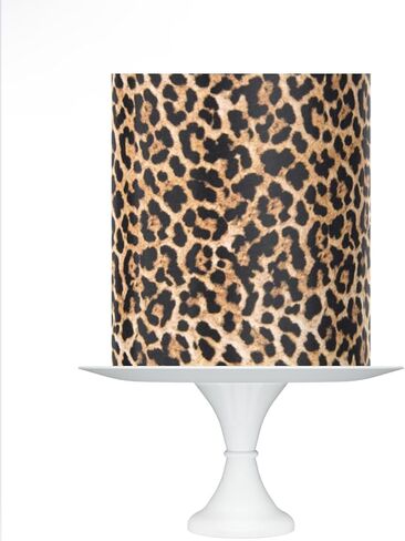 Leopard Print Cake Topper, Edible Icing Sheet, 8x10 inches, Cheetah Animal Pattern topper, dark cheetah print edible topper. in Saudi Arabia