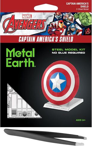 سحر الأرض المعدنية Marvel Captain America's Shield 3D Motic Model Kit Backle مع ملاقط in Saudi Arabia