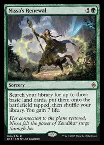 Magic The Gathering - Nissa's Renewal (180/274) - Battle for Zendikar - Collectible Card - Single Card - Green - Fantasy - Magic The Gathering Card Singles in Saudi Arabia
