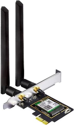 WiFi 7 PCIE Card 9.3Gbps 802.11BE WiFi 6E Card with Bluetooth 5.4 Tri-Band 4K QAM 320MHz WiFi 7 BE200 Inside Wireless Network Adapter for PC Desktop Supports Windows 10/11 64bit in Saudi Arabia