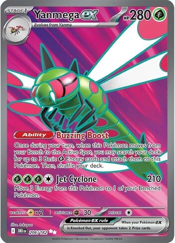 Pokemon - Yanmega ex 206/182 – Destined Rivals – Full Art – Ultra Rare – Foil Pokemon Card in Saudi Arabia