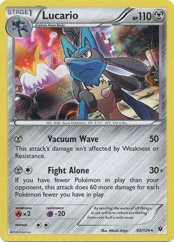Pokemon - Lucario (63/124) - XY Fates Collide - Holo in Saudi Arabia