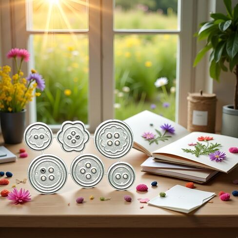 Button Mould Cutting Dies, for DIY Scrapbooking Photo Album Decorative Embossing Paper Dies for Card Making Templated in Saudi Arabia