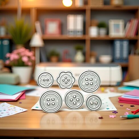 Button Mould Cutting Dies, for DIY Scrapbooking Photo Album Decorative Embossing Paper Dies for Card Making Templated in Saudi Arabia