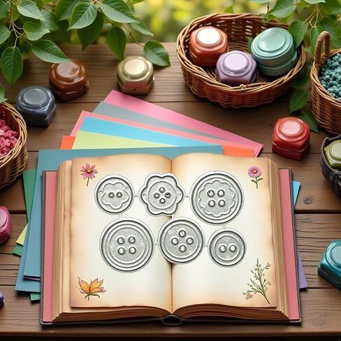 Button Mould Cutting Dies, for DIY Scrapbooking Photo Album Decorative Embossing Paper Dies for Card Making Templated in Saudi Arabia