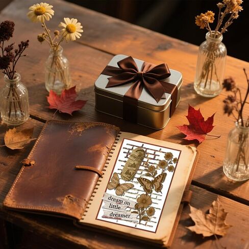 UNICRAFTALE Brick Wall Metal Cutting Dies Reusable Retro Label Theme Embossing Cut Stencils Background Stencils Dies for Card Making DIY Crafts Scrapbooking Decoration in Saudi Arabia