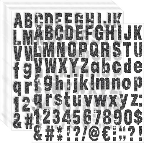 1215 Pcs 15 Sheets Letter Stickers Glitter Alphabet Stickers Small Self Adhesive Number Vinyl Stick on Letters Number Sticker for Scrapbooking Cup Water Bottles Crafts Sign Mailbox (Red,2 Inch) in Kuwait