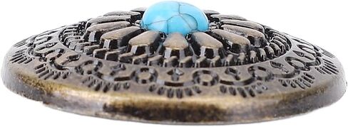 Srliya 5 Sets Blue Turquoise Flower Rivet, Decorative Alloy Screw Back Button for Belts, Bags, Crafts, with Exquisite Flower Pattern, Erosion, Suitable for Leather, Paper, Fabric in Saudi Arabia