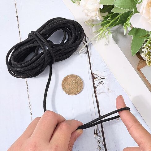 GORGECRAFT 5m x 3mm Cowhide Leather Cord Round Genuine Leather Rope Saddle Brown Natural Yak Hide Strings for Bracelet Necklace Jewelry Making Baseball Gloves Shoe Lace DIY Crafts Accessories in Saudi Arabia