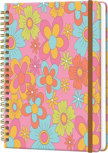 Spiral Journal Notebook for Women, Hardcover A5 College Ruled Notebook, 120 Pages, Thick Paper, Cute Lined Journal for School, Office & Work, 6 x 8.4 in(Bright Skull Star) in Kuwait