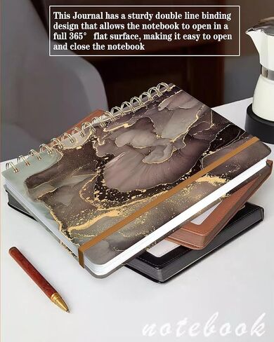 Spiral Journal Notebook for Women, Hardcover A5 College Ruled Notebook, 120 Pages, Thick Paper, Cute Lined Journal for School, Office & Work, 6 x 8.4 in(Bright Skull Star) in Kuwait