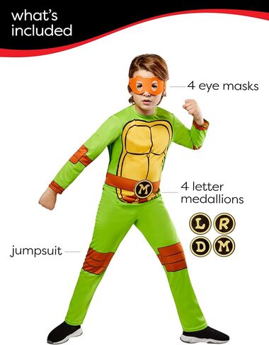 Rubies Boy's Teenage Mutant Ninja Turtles Costume Jumpsuit, Shell and Eye Mask Made With Recycled Materials in Saudi Arabia