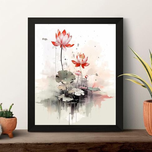 OKSGYTA Adults' Paint-by-Number Kits, Chinese Style Lotus, DIY Acrylic Painting Kit for Hand Art, 40x50cm, Without Frame in Saudi Arabia