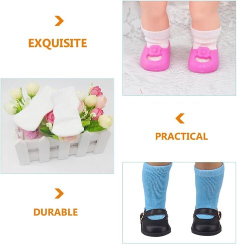 إكسسوارات دمية Nuobesty 8 أزواج من الجوارب الجوارب الصغيرة الجورب ملابس الأطفال الإكسسوارات شخصية للجوارب in Saudi Arabia