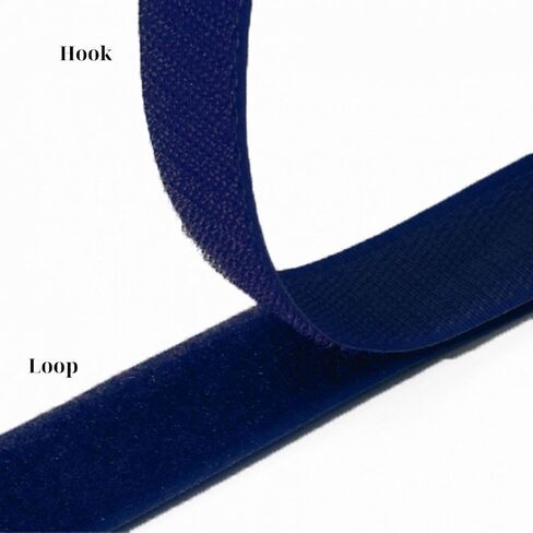 3/4 inch Navy Sew on Hook and Loop Tape Non-Adhesive 1 Yd Thin Nylon Heavy Duty Strips Sewing Fastening Fabric Fastener Interlocking Set for Military Form Bags Clothes Shoes Backpacks DIY Craft in Saudi Arabia