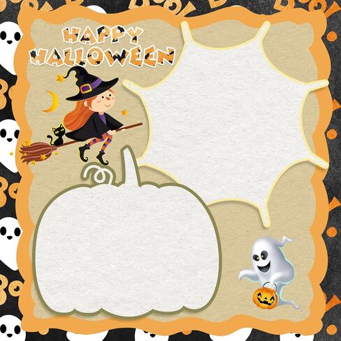 Whaline 24Pcs Halloween Pattern Paper Watercolor Scrapbook Paper Pumpkin Double Sided Decorative DIY Art Craft Paper For Card Making Scrapbook Photo Album Decor, 11.8 x 11.8 Inch in Saudi Arabia