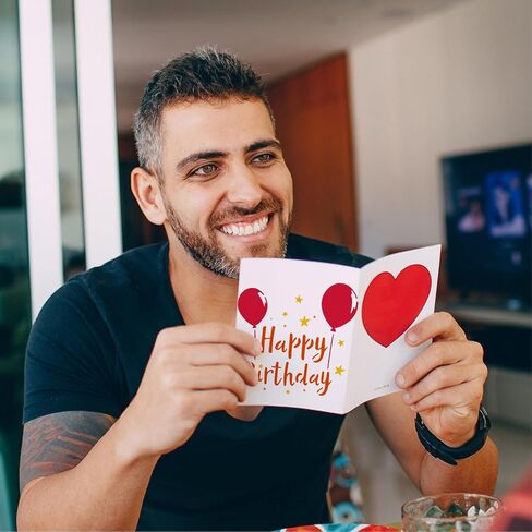 FINGERINSPIRE 6 Pcs Happy Birthday Text Stencil with Brush 5.9x5.9inch Birthday Cake Ribbon Balloon Stencil Birthday Theme Template for Greeting Cards Making DIY Decor in Saudi Arabia