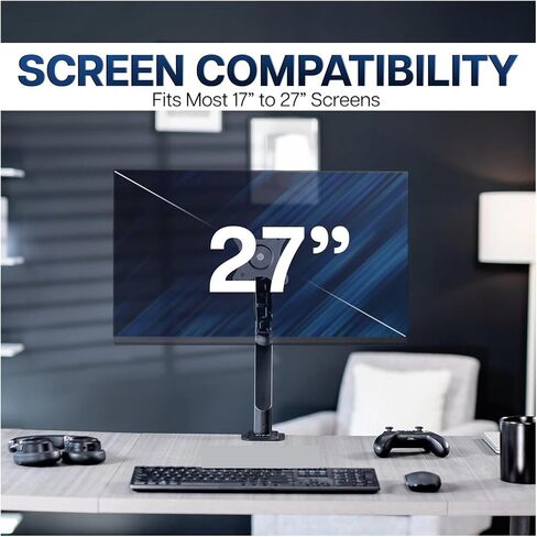Single Monitor Balanced Desk Stand | Fits Screens 17 to 27 Inches in Saudi Arabia