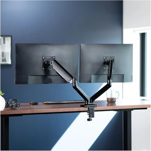 Dual Mechanical Monitor Spring Desktop Stand | Suitable for Screens Under 32 inches - in Saudi Arabia