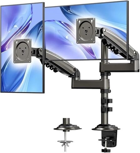17-32 inch Dual Monitor Stand, Gas Spring Monitor Mount in Saudi Arabia