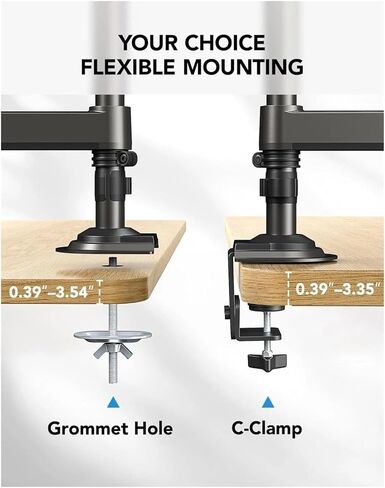 17-32 inch Dual Monitor Stand, Gas Spring Monitor Mount in Saudi Arabia